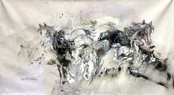USAs Horsepower, 34×62 canvas