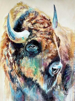 American Bison, 40×30 canvas