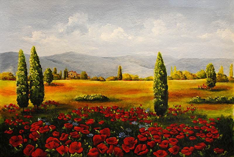 Tuscan Landscape 36 24 Paper Think Art Gallery   POW 443 TuscanLandscape 36x 