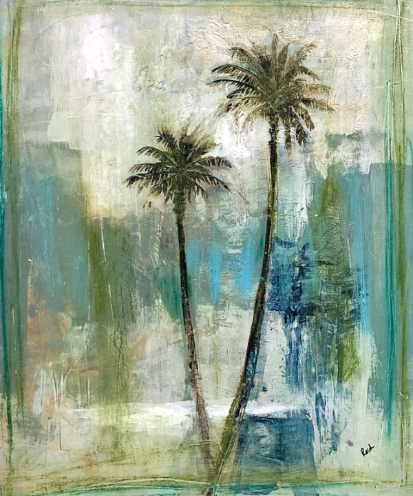 Twin Palms 1, 24×20 canvas