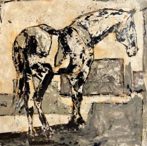 "Horse Blocks" 48 x 48 Canvas