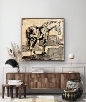 "Horse Blocks" 48 x 48 Canvas