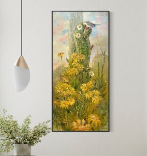 "Soncran Bird" 40 x 19 Canvas
