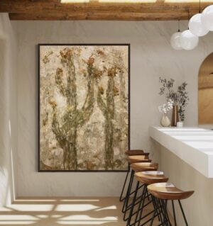 "Coffee Cactus 3" 47 x 66 Canvas