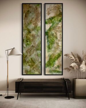 "Matcha l & ll" 76 x 20 (2) Canvas