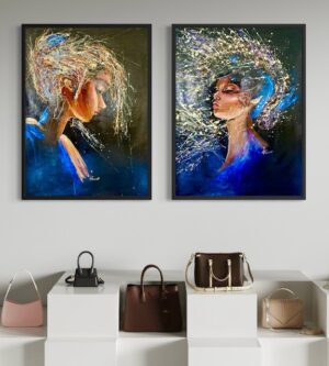 "Sister Goldenhair I & ll" 42 x 30 (2) Canvas