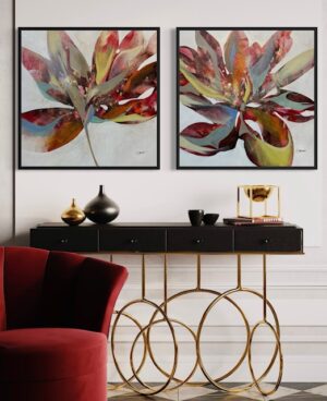 "Scarlet Serenity" 24 x 24 (2) Canvas